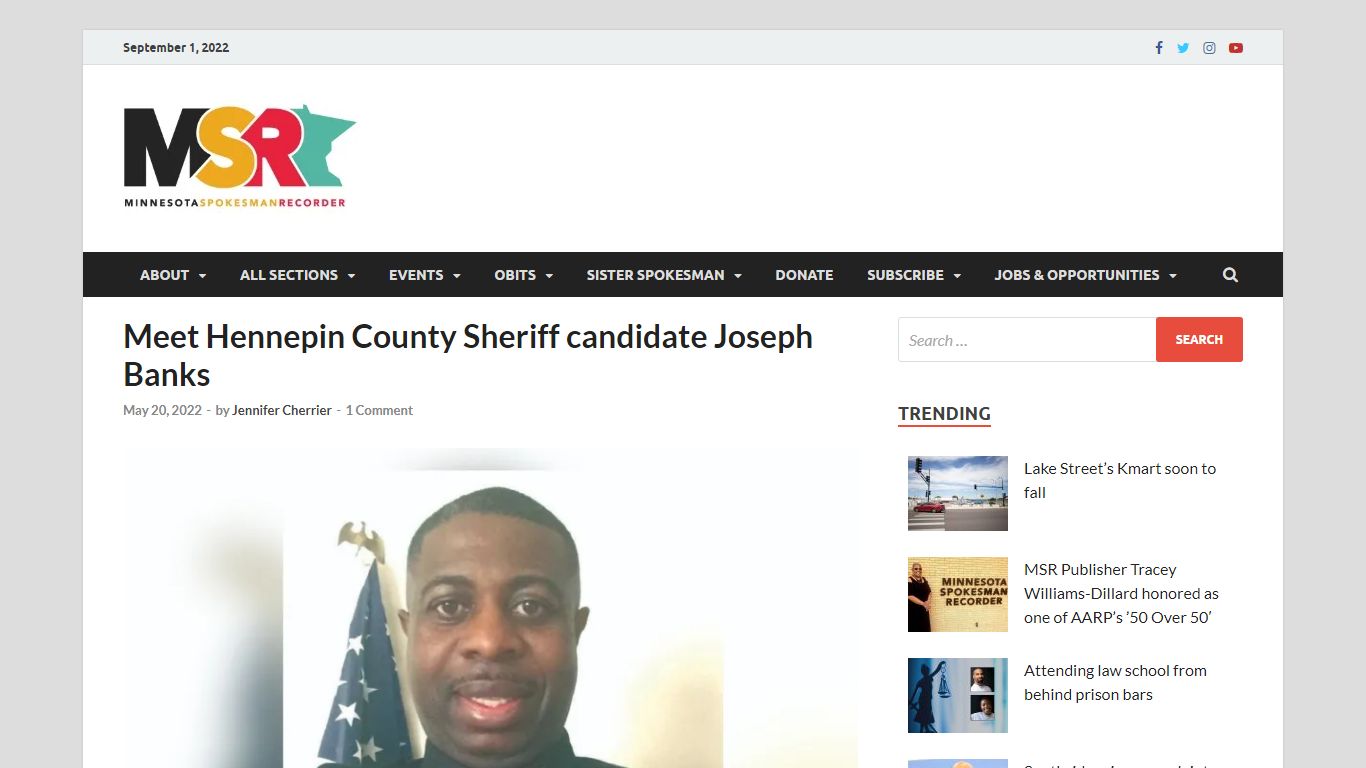 Meet Hennepin County Sheriff candidate Joseph Banks