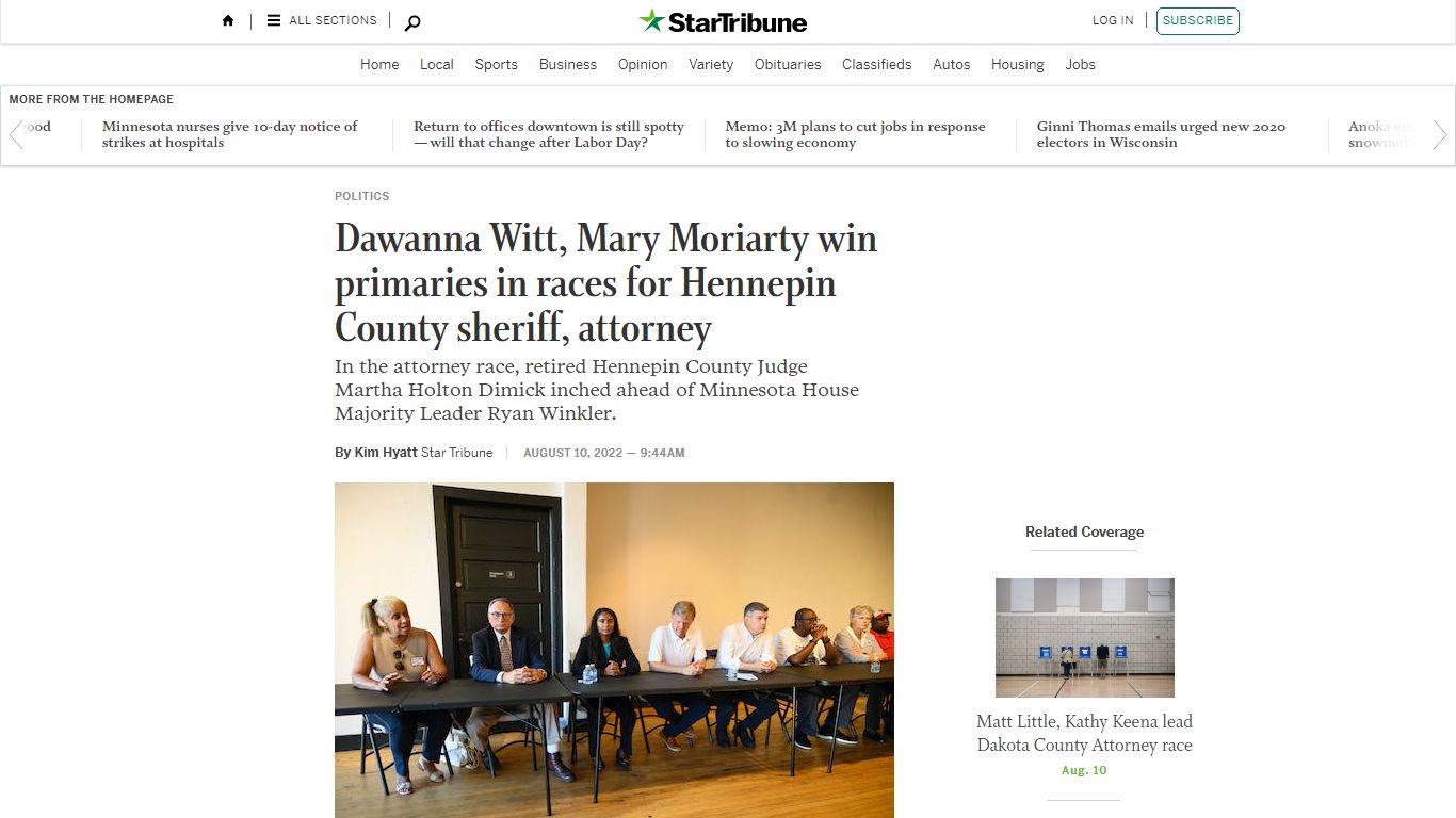 Dawanna Witt, Mary Moriarty win primaries in races for Hennepin County ...